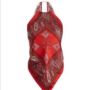 Diane Von Furstenberg Halter Neck Scarf Top